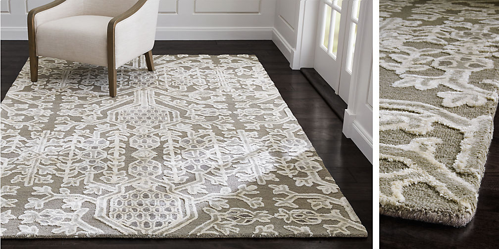 Florian Grey and White Geometric Rugs