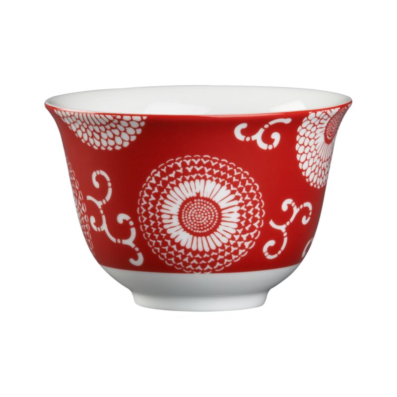Flower Red Rice Bowl 4.5"