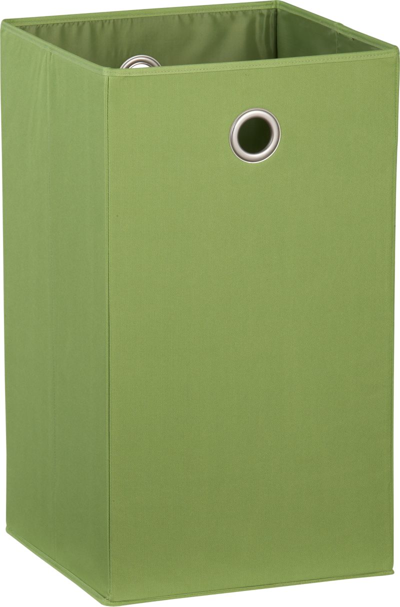 Green Folding Hamper with Grommet. 14"sq.x24"H