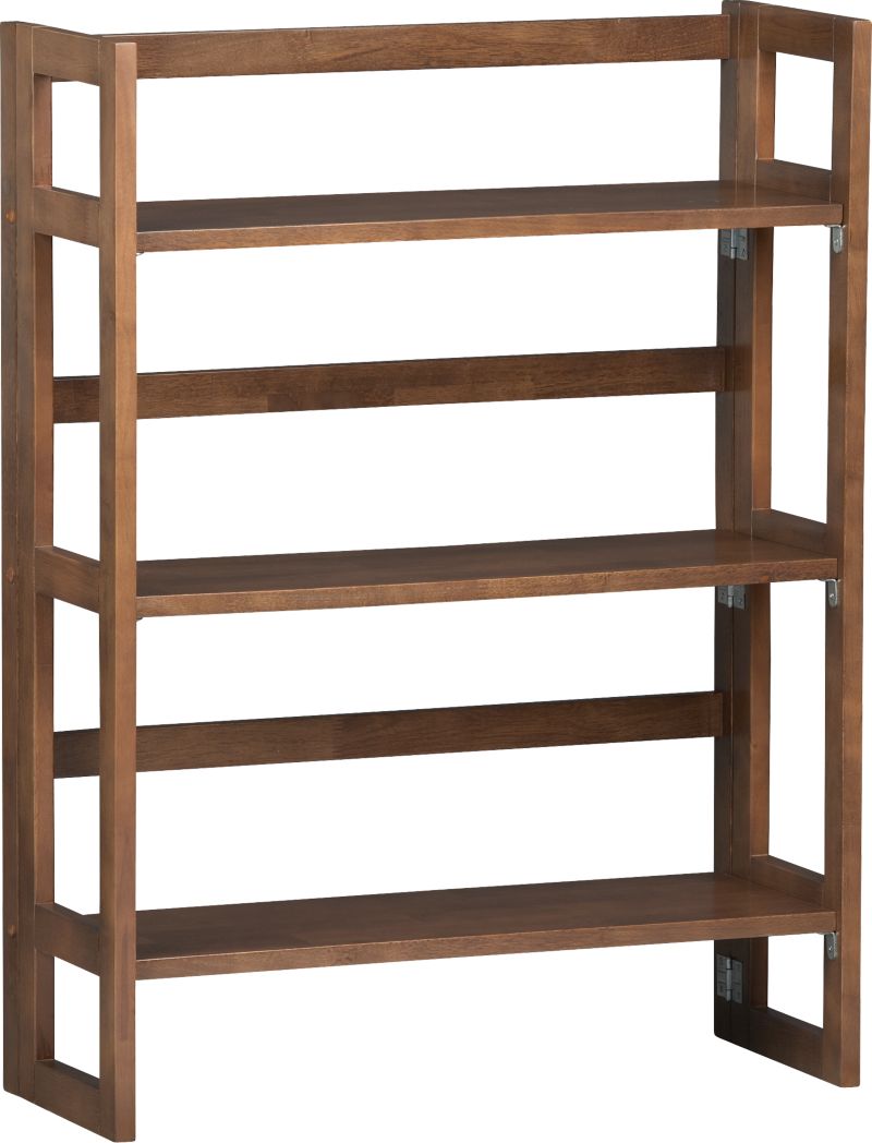 Folding Walnut 28" Bookcase