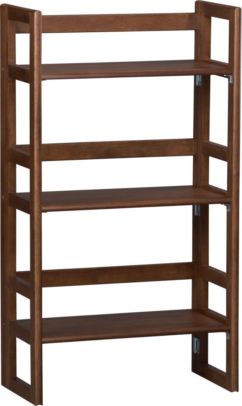 Folding Walnut 20.75" Bookcase