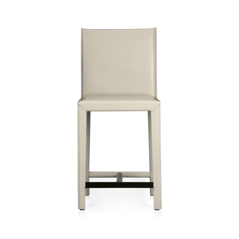 Folio Oyster Leather 24" Counter Stool