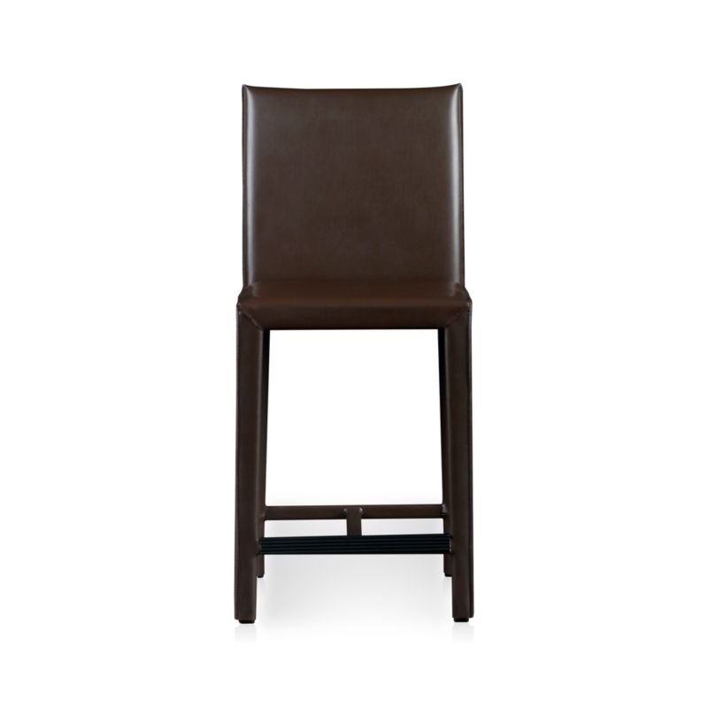 Folio Chocolate Leather 24" Counter Stool