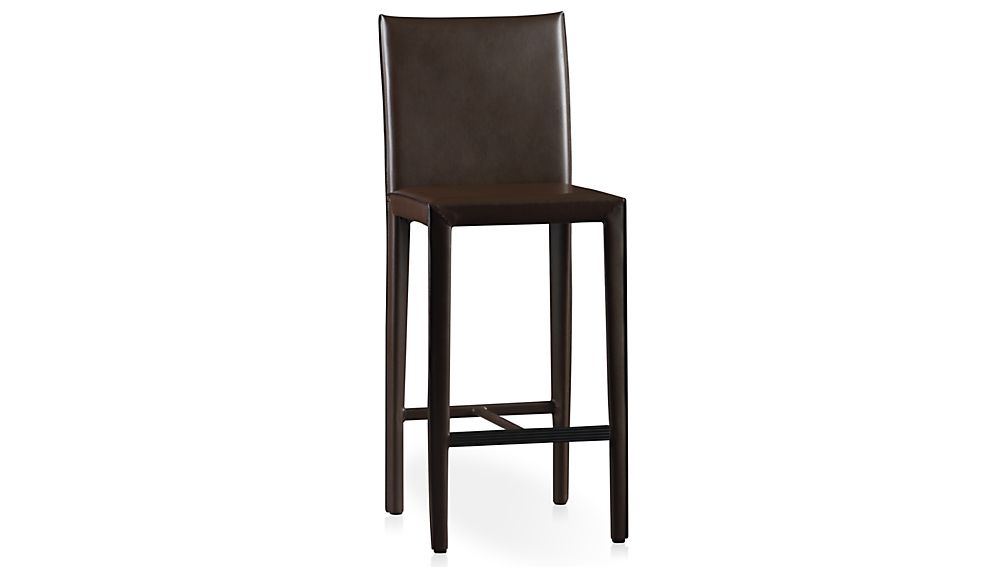 Folio Chocolate Bonded Leather Counter Stool