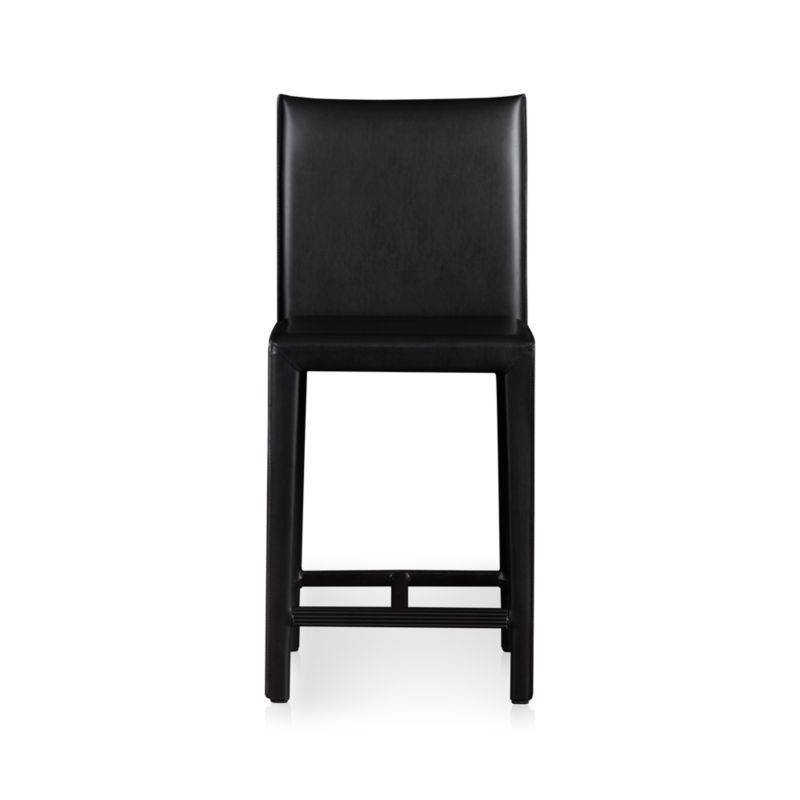 Folio Ebony Leather 24" Counter Stool