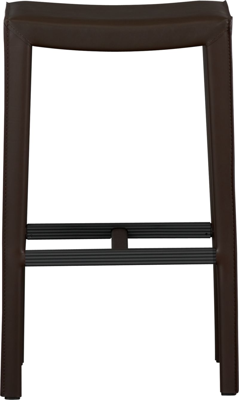 Folio 30" Chocolate Leather Backless Barstool
