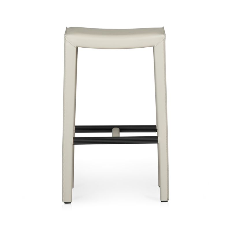 Folio Oyster Leather 30" Backless Barstool