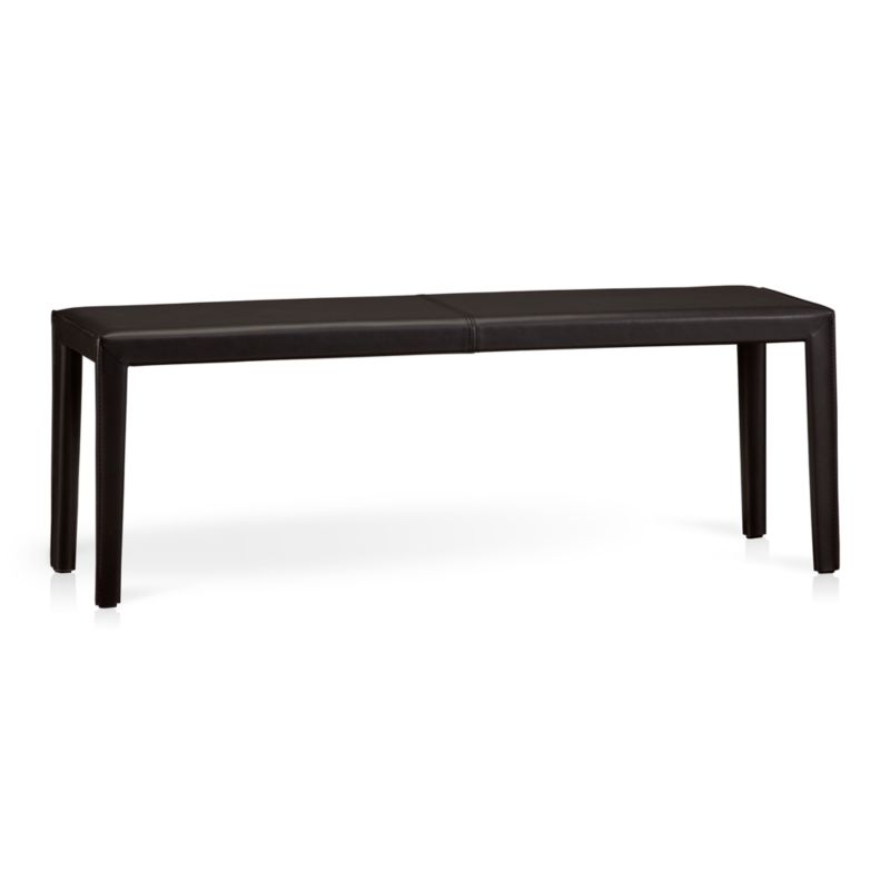 Folio 52" Ebony Leather Bench