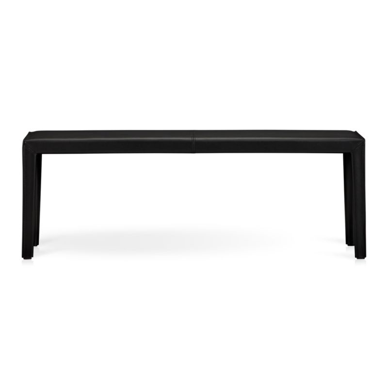 Folio 52" Ebony Leather Bench
