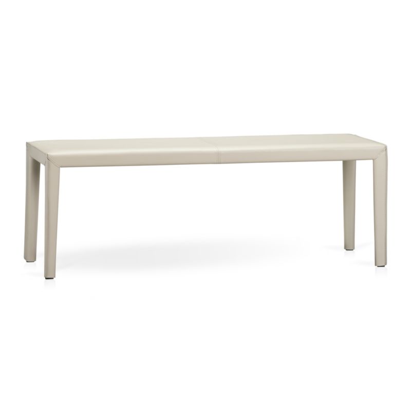 Folio 52" Oyster Leather Bench