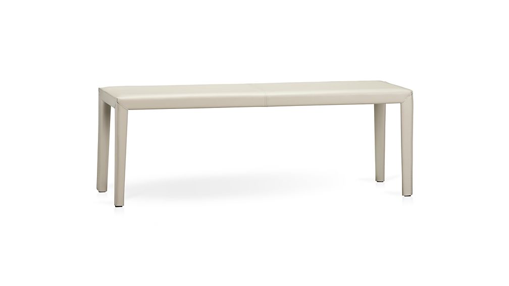 Folio Oyster Bonded Leather Dining Chair Crate and Barrel