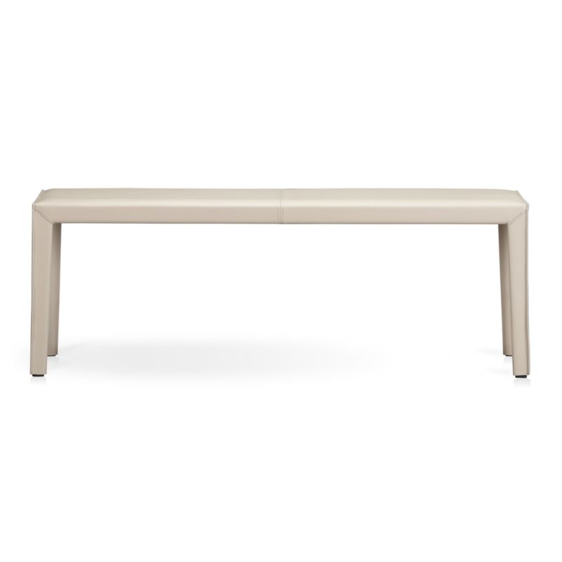 Folio 52" Oyster Leather Bench