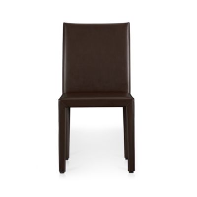 Folio Chocolate Leather Side Chair