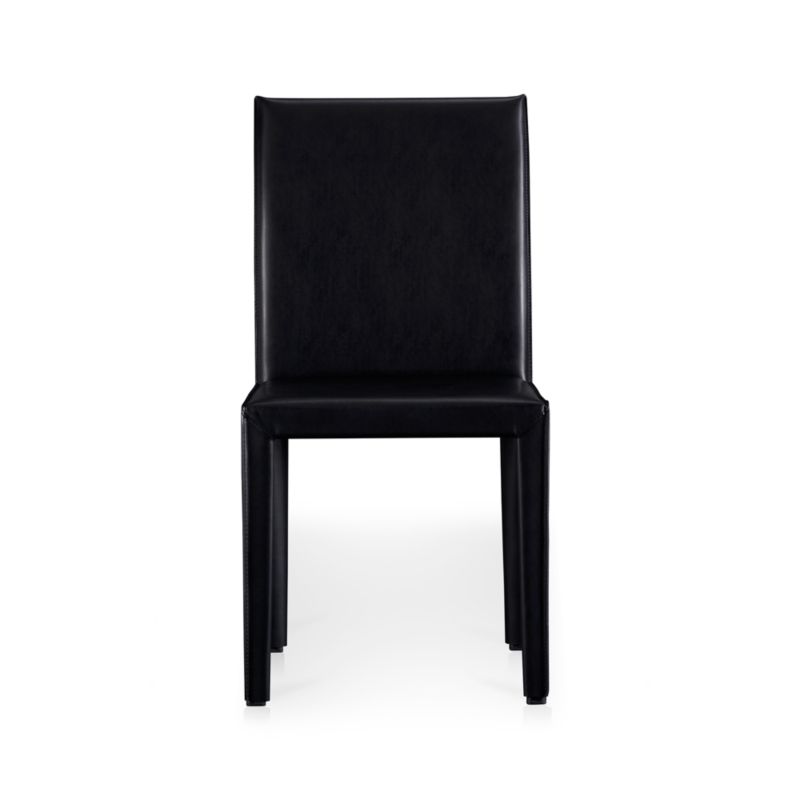 Folio Ebony Leather Side Chair