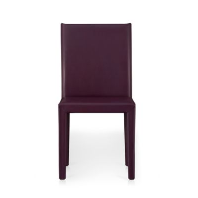 Folio Plum Leather Side Chair