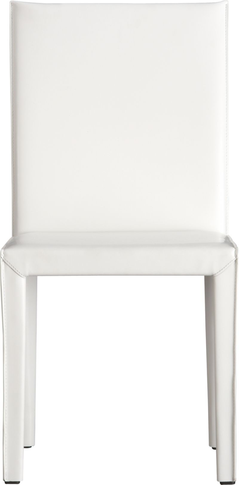 Folio White Leather Side Chair