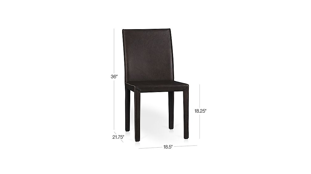 Folio Saddle TopGrain Leather Dining Chair Allure Saddle Crate and Barrel