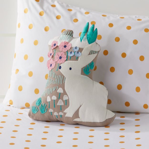 bunny throw pillow