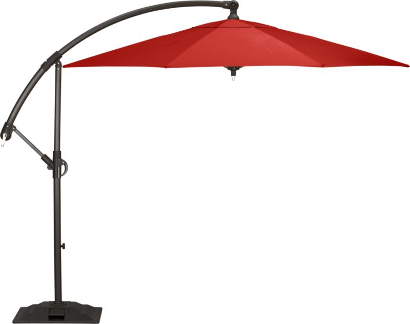 10' Round Sunbrella® Caliente Free-Arm Umbrella with base.