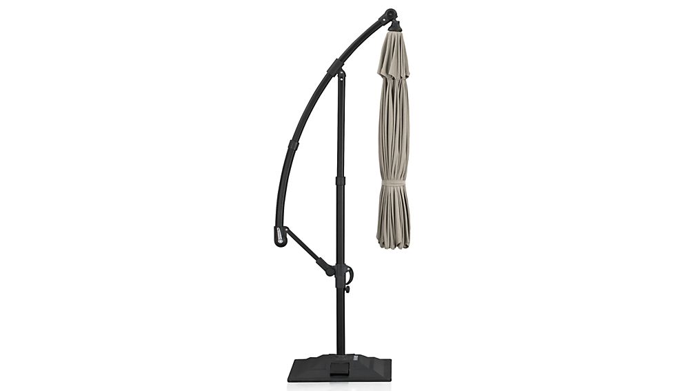 10' Round Sunbrella ® Stone Cantilever Patio Umbrella with Base in