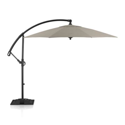 10 Round Sunbrella® Stone Free-Arm Umbrella with Base