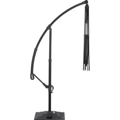 10 Round Black Free-Arm Umbrella Frame with Base