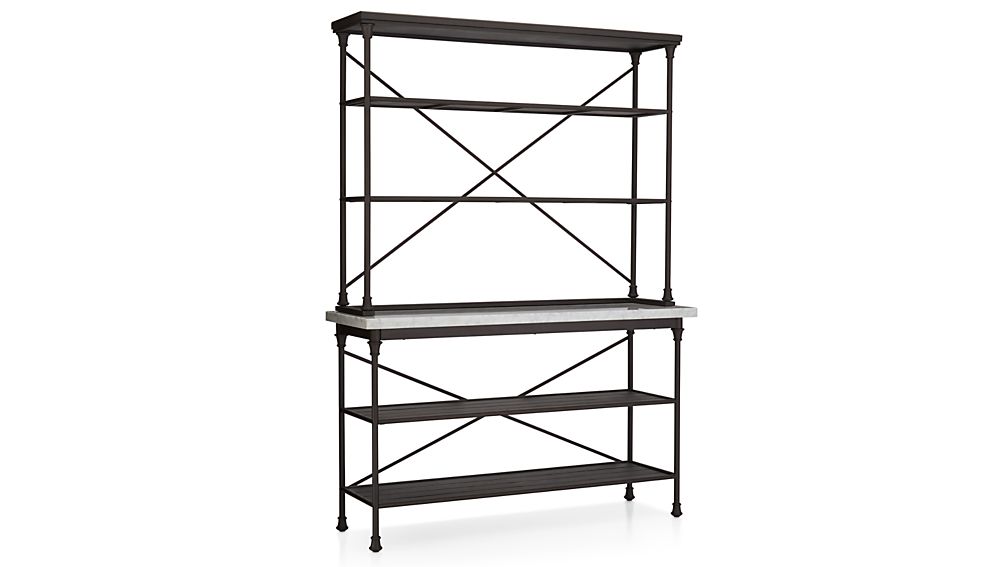 French Kitchen Bakers Rack with Hutch in Buffets & Sideboards Crate