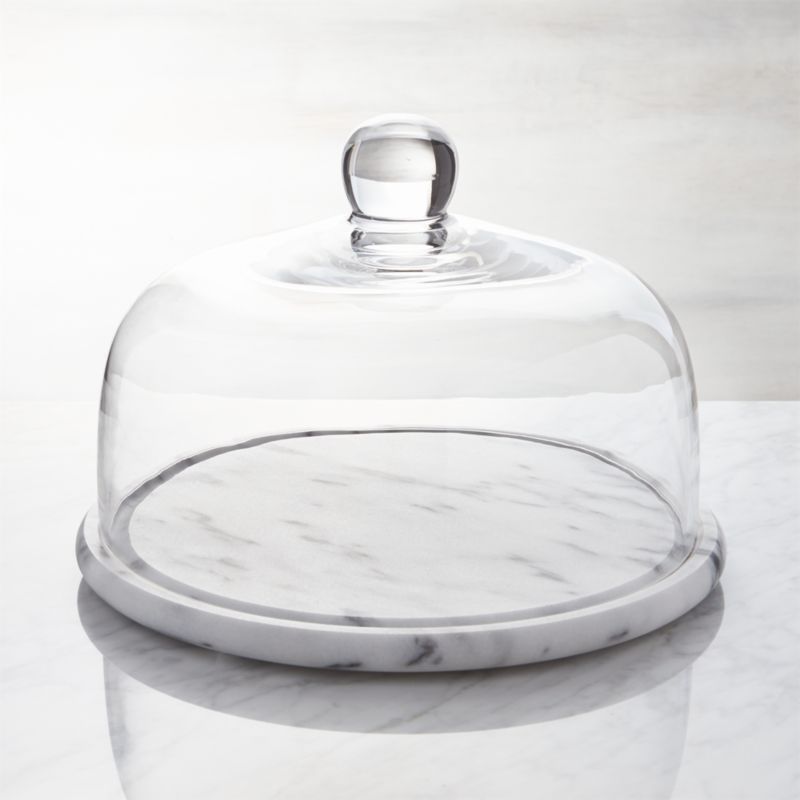 Marble and Glass Cheese Dome Crate and Barrel