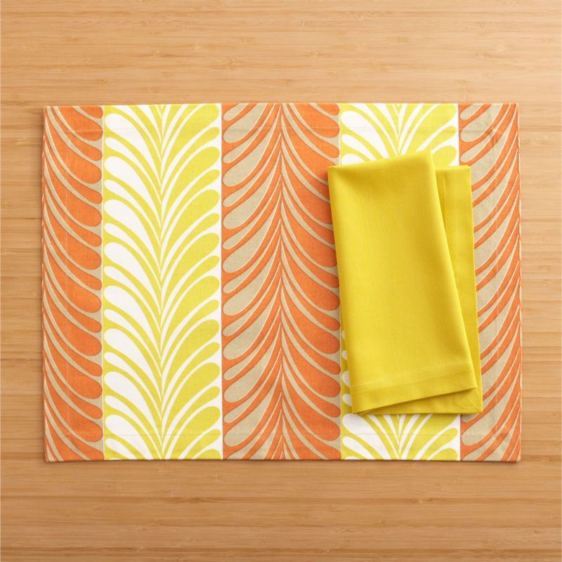 Frolos Orange Placemat and Cotton Yellow...