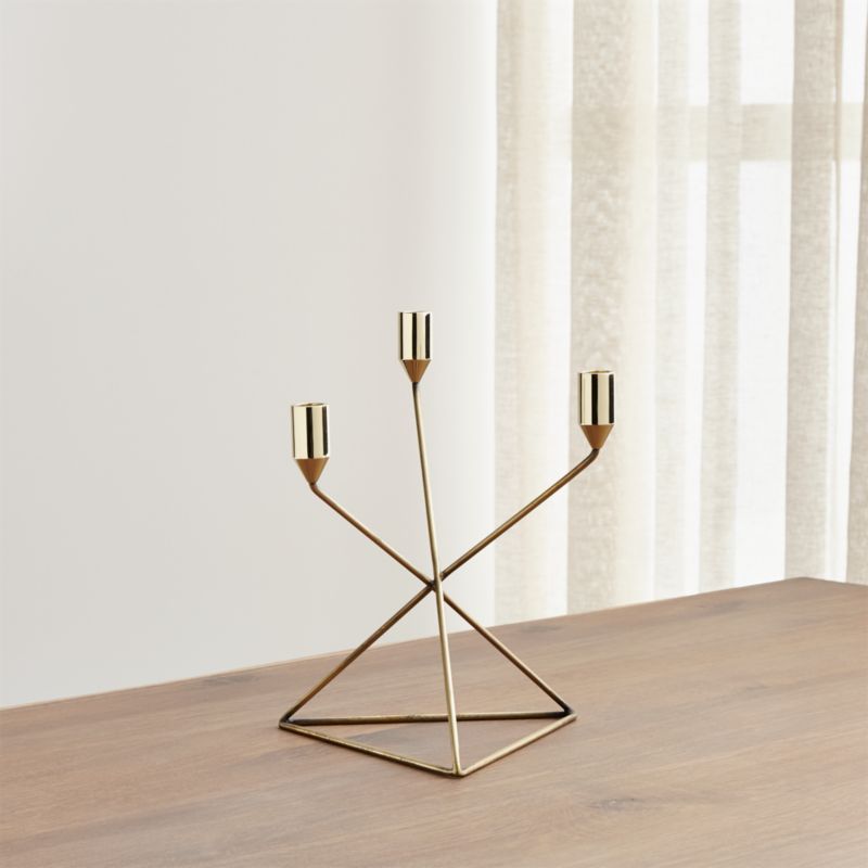 Gabriel Brass Taper Candle Holder Crate and Barrel