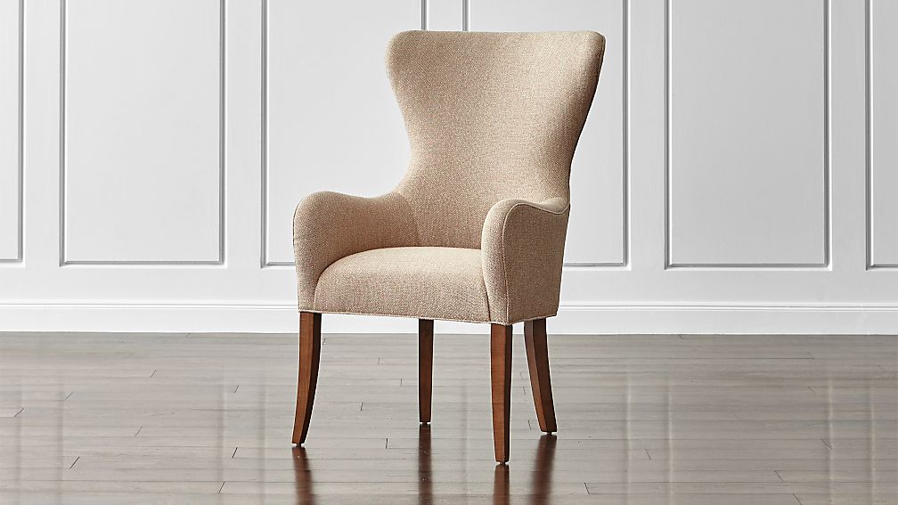 Galloway Wingback Dining Chair Tobias Fennel Crate and Barrel