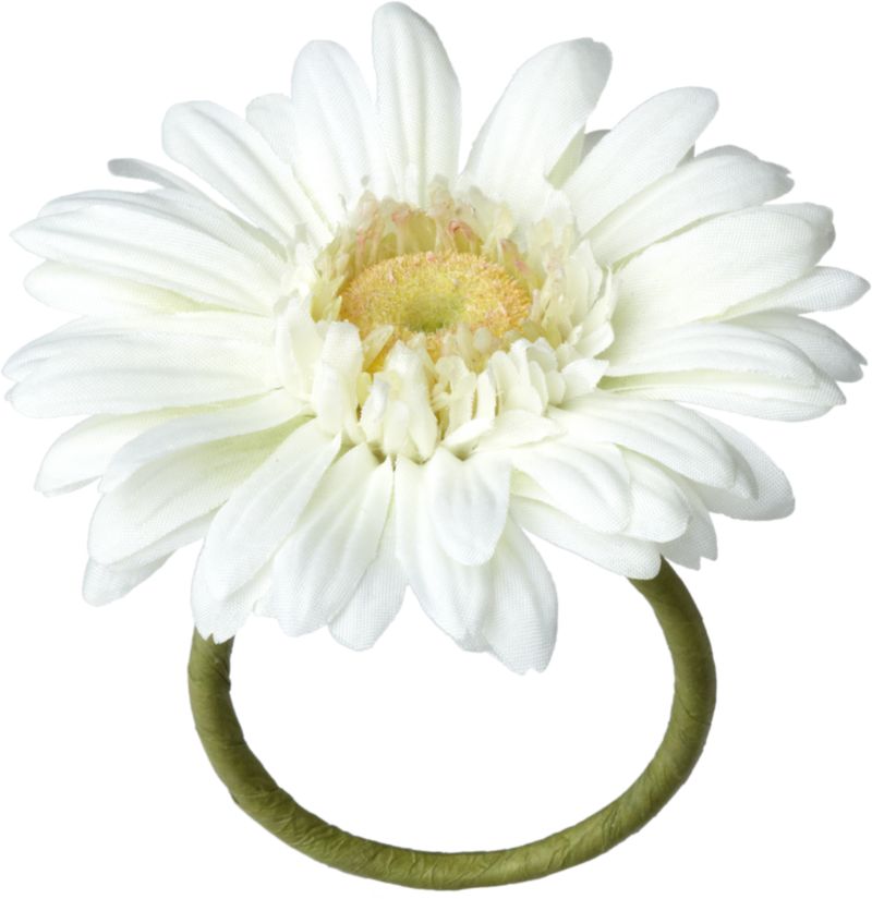 Gerber Daisy White Napkin Ring