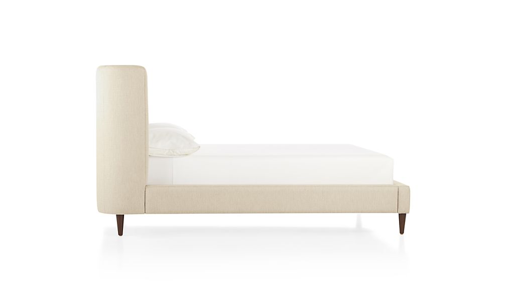 Gia Upholstered Full Bed Brennan Pearl Crate and Barrel