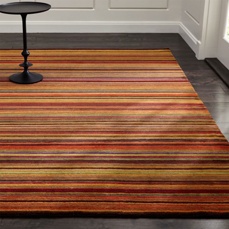 Gianni Rust Hand Knotted Wool Rug Crate and Barrel