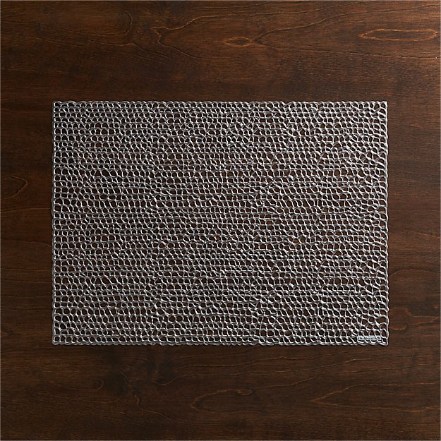 Chilewich Gilt Gunmetal Vinyl Placemat + Reviews Crate and Barrel