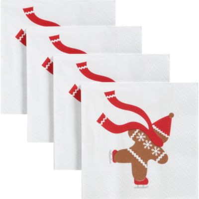 Set of 20 Gingerbread Beverage Napkins