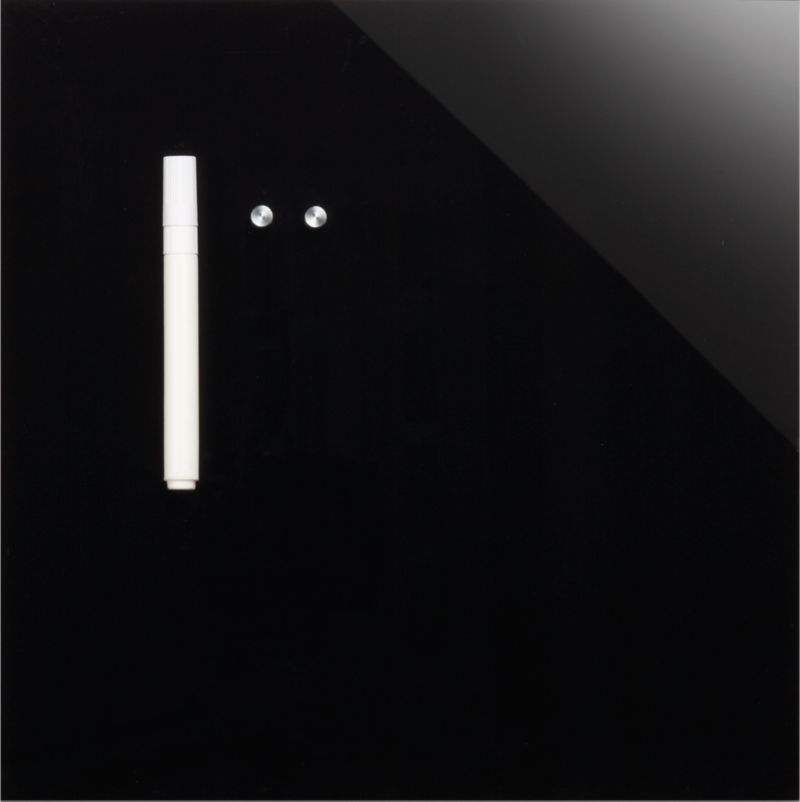 Black Glass Magnetic 13.75" Wipe Board