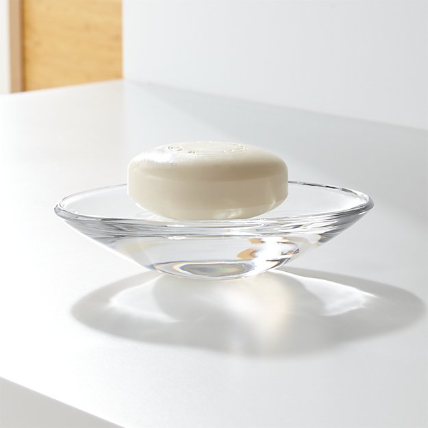 oval glass soap dish