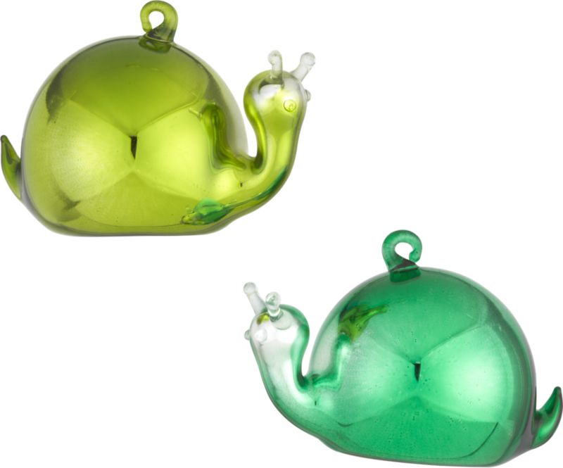 Set of 2 Snail Ornaments