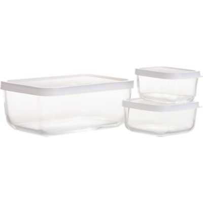 3-Piece Rectangular Storage Container Set