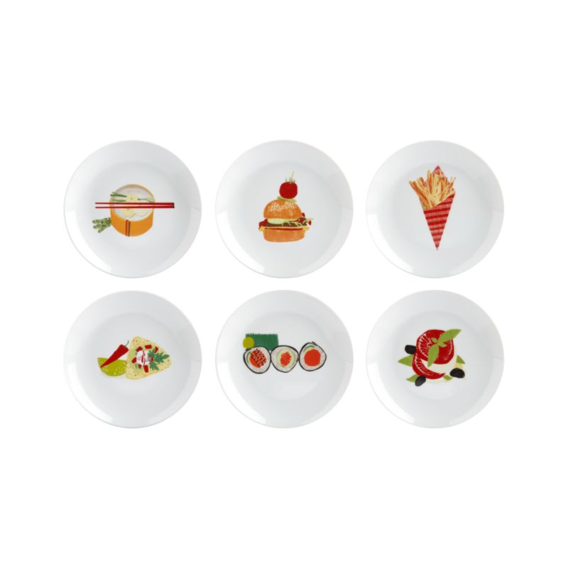 Global Bites 6.75" Appetizer Plates Set of Six