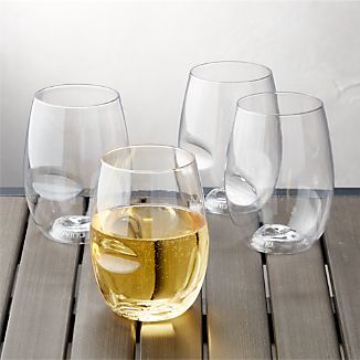 Govino ® Shatterproof Plastic Stemless Wine Glass Set of 4