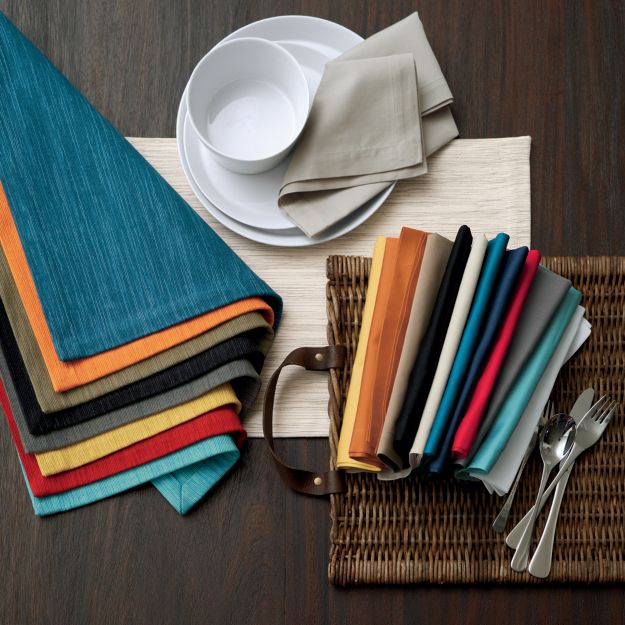 Fete White Cloth Napkins, Set of 8 + Reviews Crate and Barrel