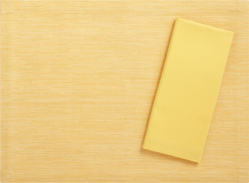 Grasscloth Daffodil Placemat and Cotton Daffodil Napkin