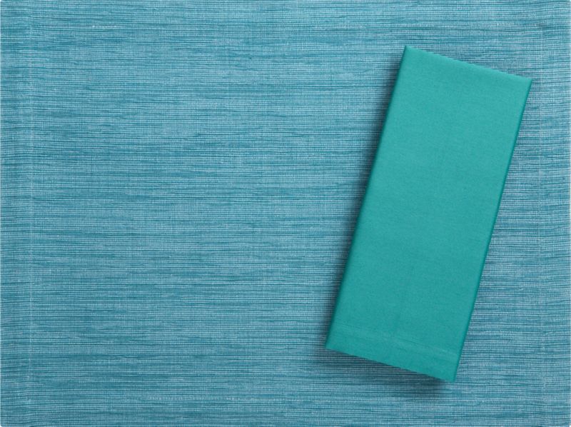 Grasscloth Laguna Placemat with Cotton Laguna Napkin