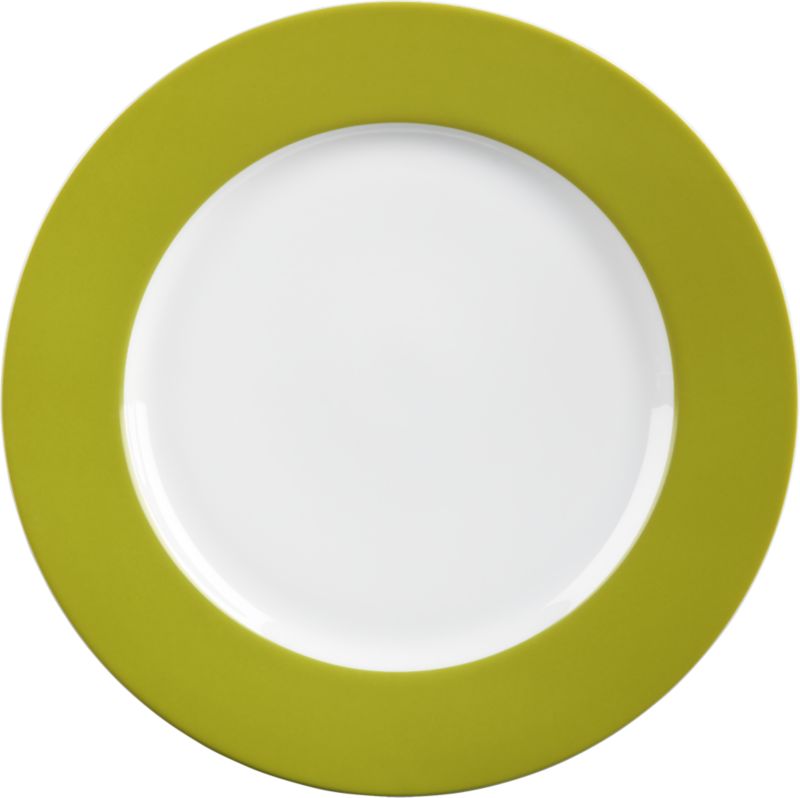 Green Rim Dinner Plate