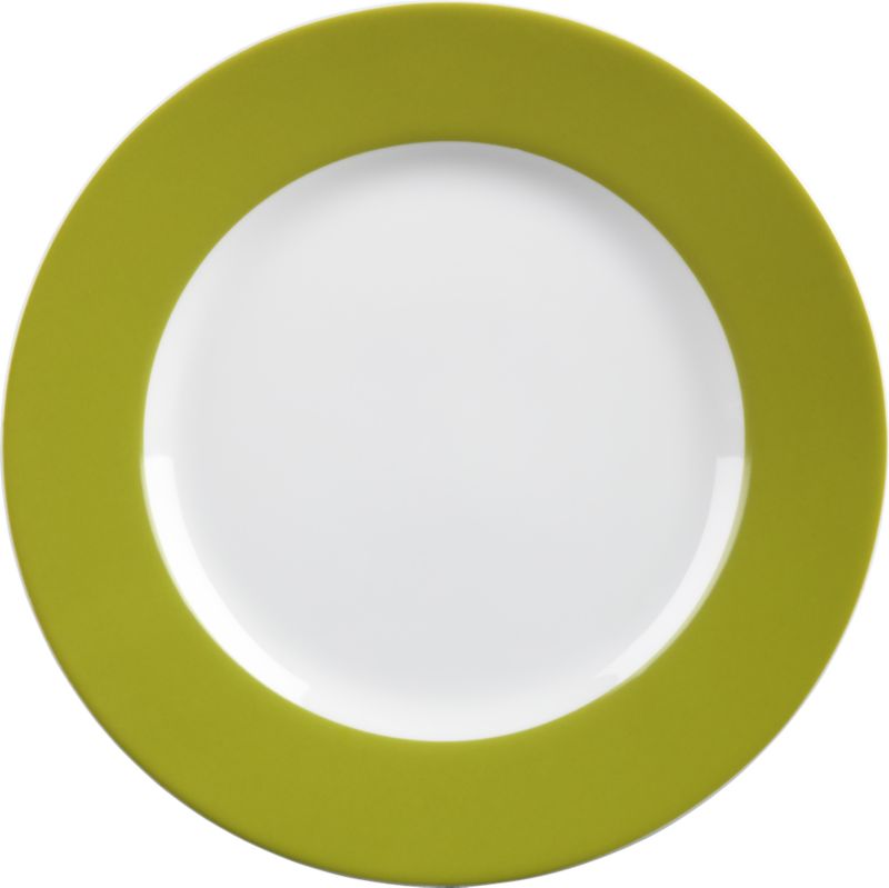 Green Rim Salad Plate