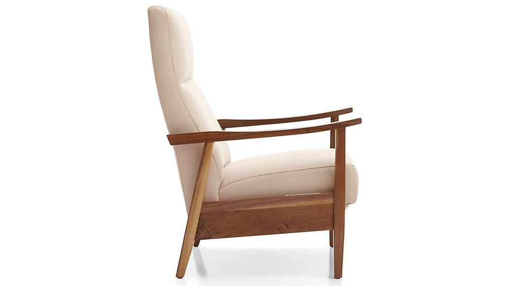 Greer Fabric Power Recliner Binth Pearl Crate and Barrel