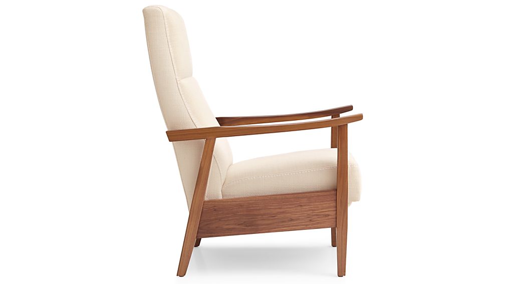 Greer Fabric Recliner Pearl Crate and Barrel