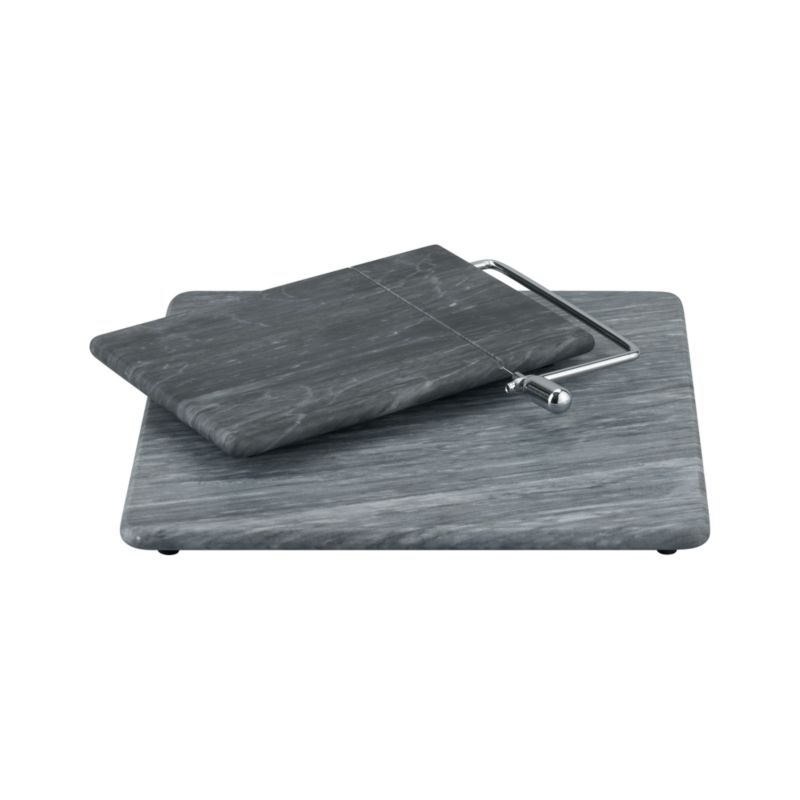 Marble Cheese Board with Slicer and Cheese Board